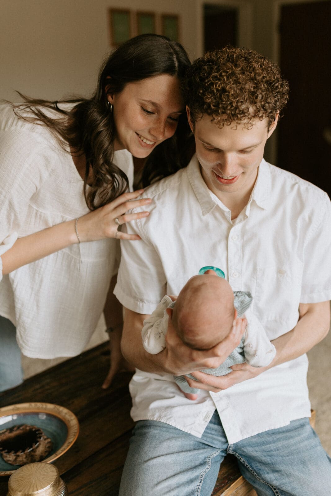 A newborn baby photo session in lafayette, Indiana.